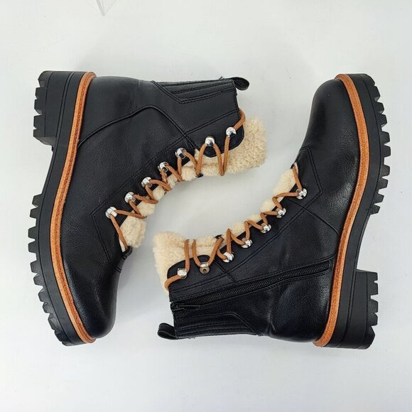Nine West Women’s Black Faux Fur Boot Size 10 - Picture 6 of 11